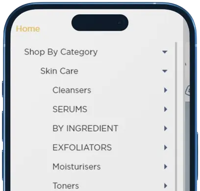 Skin Matrix mobile view